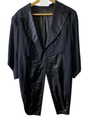 Richman Brothers Tuxedo Jacket With Tails & satin wing collar White & Black Tie